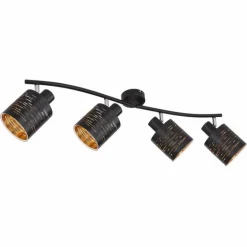 Spot Globo TUNNO Noir, 4 lumières