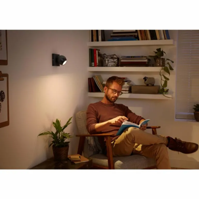 Spot, kit d'extension Philips Hue Ambiance White Buckram Noir, 1 lumière