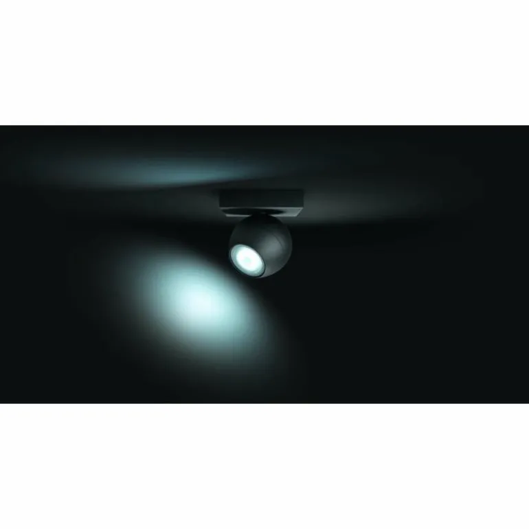 Spot, kit d'extension Philips Hue Ambiance White Buckram Noir, 1 lumière