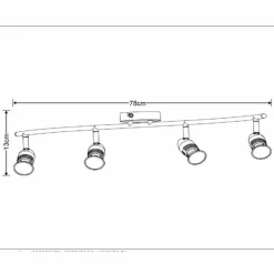 Spot Lucide CARO Blanc, 4 lumières