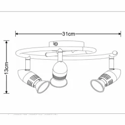 Spot Lucide CARO Chrome, 3 lumières