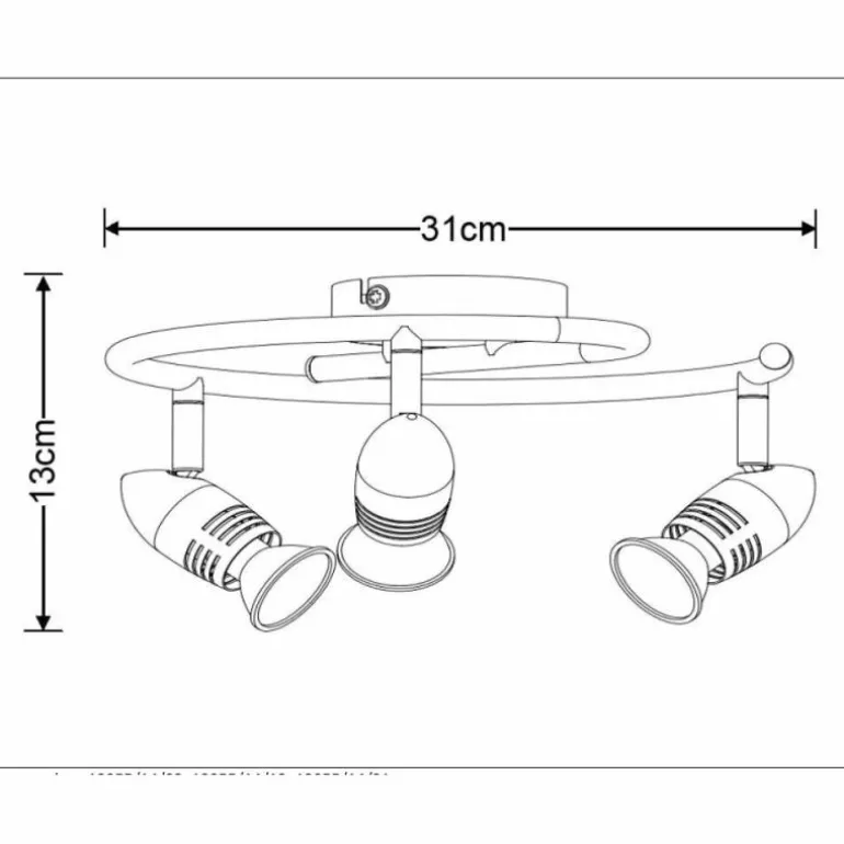 Spot Lucide CARO Chrome, 3 lumières