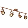 Spot Lucide CIGAL Cuivre, 4 lumières