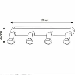 Spot Lucide JASTER Blanc, 4 lumières