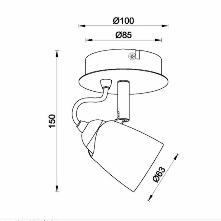 Spot Lucide RIDE Cuivre, 1 lumière