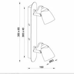 Spot Lucide RIDE Cuivre, 2 lumières