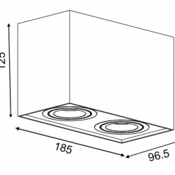 Spot Lucide TUBE Blanc, 2 lumières