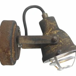 Spot mural Brilliant Bente Rouille, Noir, 1 lumière