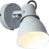 Spot mural Brilliant Bogart Gris, 1 lumière