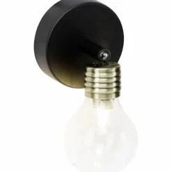 Spot mural Brilliant Bulb Laiton, Noir, 1 lumière