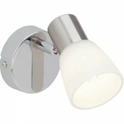 Spot mural Brilliant Leuchten Janna Chrome, Blanc, 1 lumière