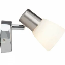 Spot mural Brilliant Leuchten Janna Chrome, Blanc, 1 lumière