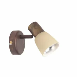 Spot mural Brilliant Luca Cuivre, 1 lumière
