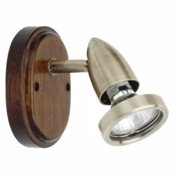 Spot mural Brilliant Madeira Bois foncé, 1 lumière