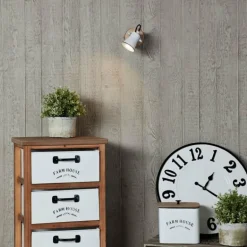 Spot mural Brilliant Seed Bois foncé, Blanc, 1 lumière