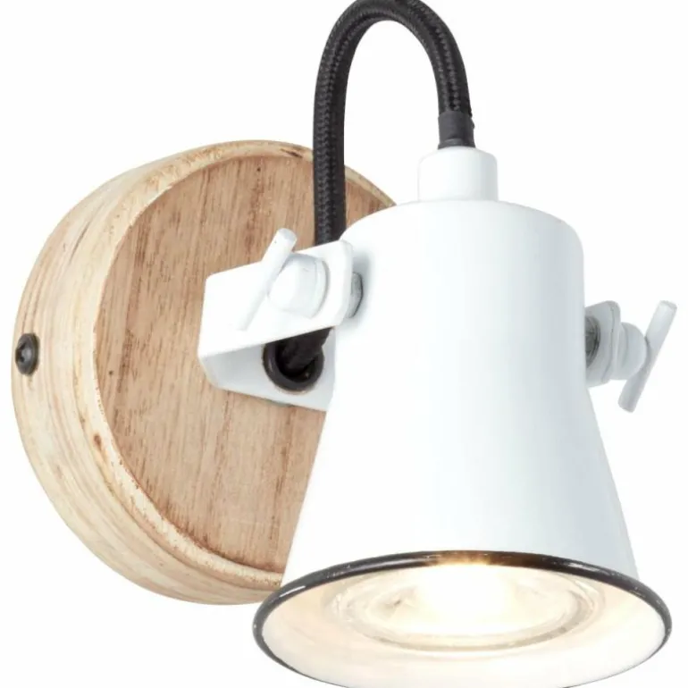 Spot mural Brilliant Seed Bois foncé, Blanc, 1 lumière