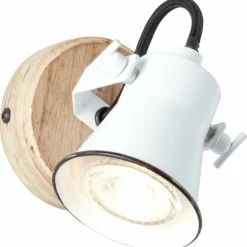 Spot mural Brilliant Seed Bois foncé, Blanc, 1 lumière