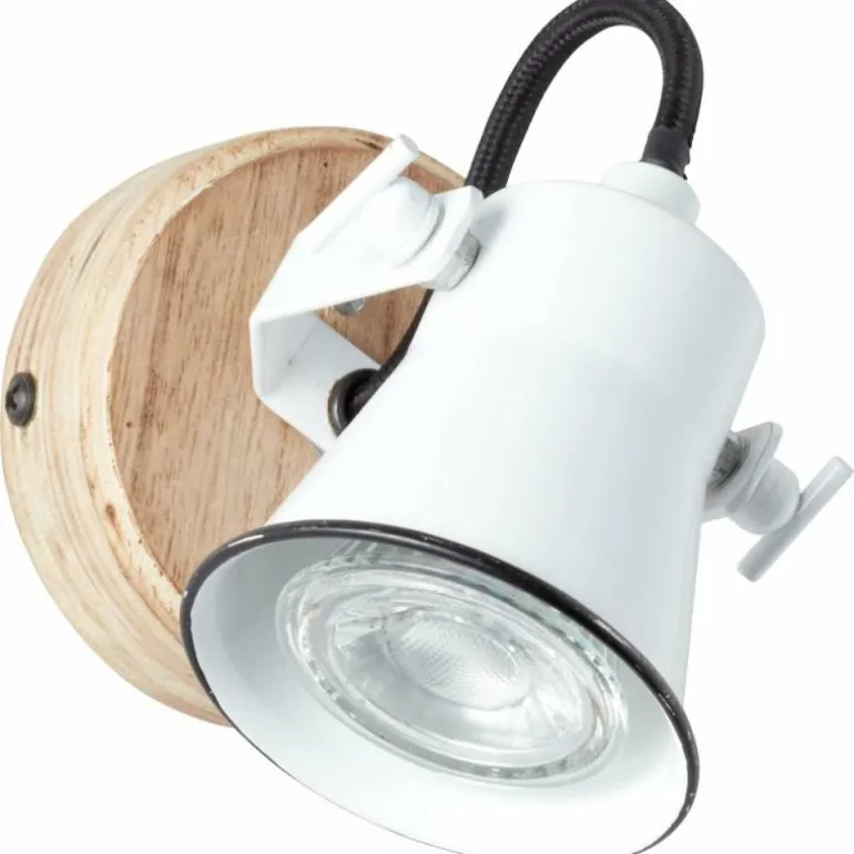 Spot mural Brilliant Seed Bois foncé, Blanc, 1 lumière