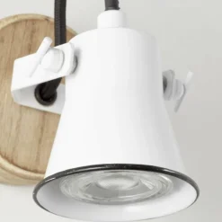 Spot mural Brilliant Seed Bois foncé, Blanc, 1 lumière