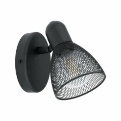 Spot mural EGLO CAROVIGNO Noir, 1 lumière