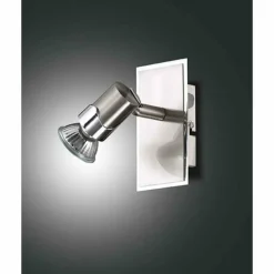 Spot mural Fabas Luce ALICE Nickel mat, 1 lumière