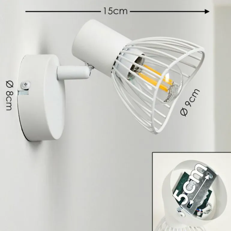 Spot mural Holbol Blanc, 1 lumière