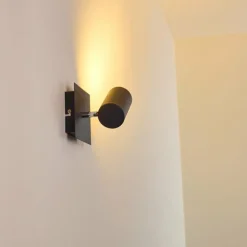 Spot mural Zuoz Noir, 1 lumière