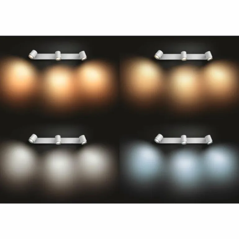Spot Philips Hue Ambiance White Adore Blanc, 3 lumières, Télécommandes