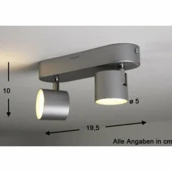 Spot Philips STAR LED Aluminium, Acier inoxydable, 2 lumières