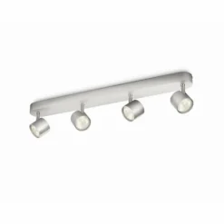 Spot Philips STAR LED Aluminium, 4 lumières