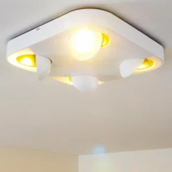 Spot plafond Granada LED Blanc, 4 lumières
