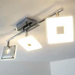 Spot plafond Trio Pontius LED Chrome, 3 lumières