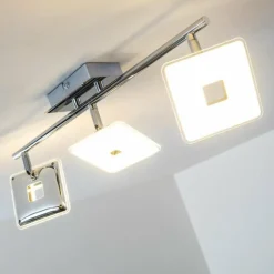 Spot plafond Trio Pontius LED Chrome, 3 lumières