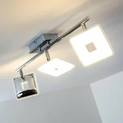 Spot plafond Trio Pontius LED Chrome, 3 lumières