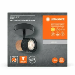Spot Plafonnier Luminaires Ledvance LED Noir, 1 lumière
