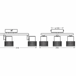 Spot Plafonnier Luminaires Ledvance LED Noir, 3 lumières