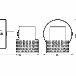 Spot Plafonnier Luminaires Ledvance LED Blanc, 1 lumière