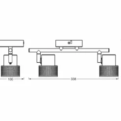Spot Plafonnier Luminaires Ledvance LED Blanc, 2 lumières