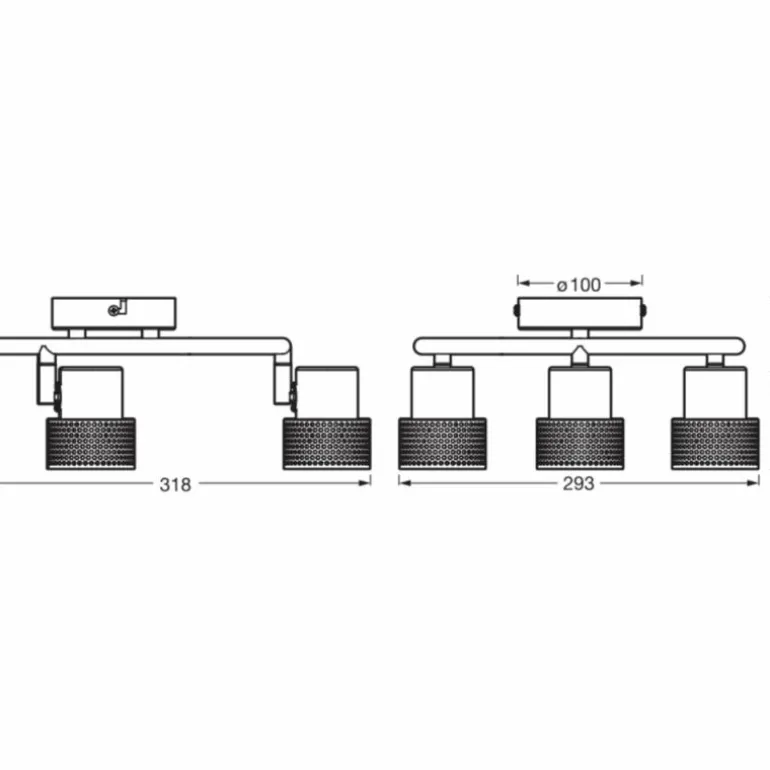 Spot Plafonnier Luminaires Ledvance LED Blanc, 3 lumières