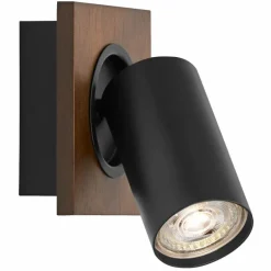 Spot Plafonnier Luminaires Ledvance LED Couleur bois, Noir, 1 lumière