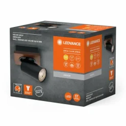 Spot Plafonnier Luminaires Ledvance LED Couleur bois, Noir, 1 lumière