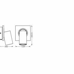 Spot Plafonnier Luminaires Ledvance LED Couleur bois, Noir, 1 lumière