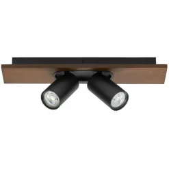 Spot Plafonnier Luminaires Ledvance LED Couleur bois, Noir, 2 lumières