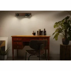 Spot Plafonnier Luminaires Ledvance LED Couleur bois, Noir, 3 lumières