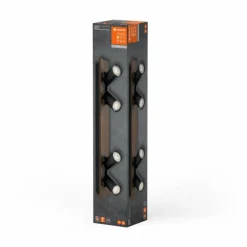 Spot Plafonnier Luminaires Ledvance LED Couleur bois, Noir, 4 lumières