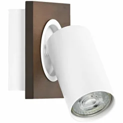 Spot Plafonnier Luminaires Ledvance LED Couleur bois, Blanc, 1 lumière