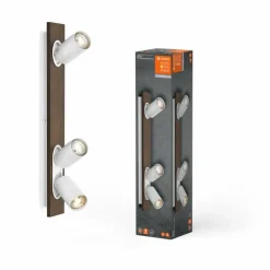 Spot Plafonnier Luminaires Ledvance LED Couleur bois, Blanc, 3 lumières
