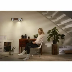 Spot Plafonnier Luminaires Ledvance LED Couleur bois, Blanc, 3 lumières