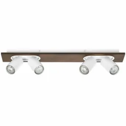 Spot Plafonnier Luminaires Ledvance LED Couleur bois, Blanc, 4 lumières