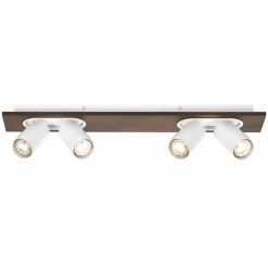 Spot Plafonnier Luminaires Ledvance LED Couleur bois, Blanc, 4 lumières